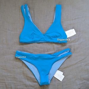 L*Space One Wave Breakers Bikini Set Aura Electric Blue